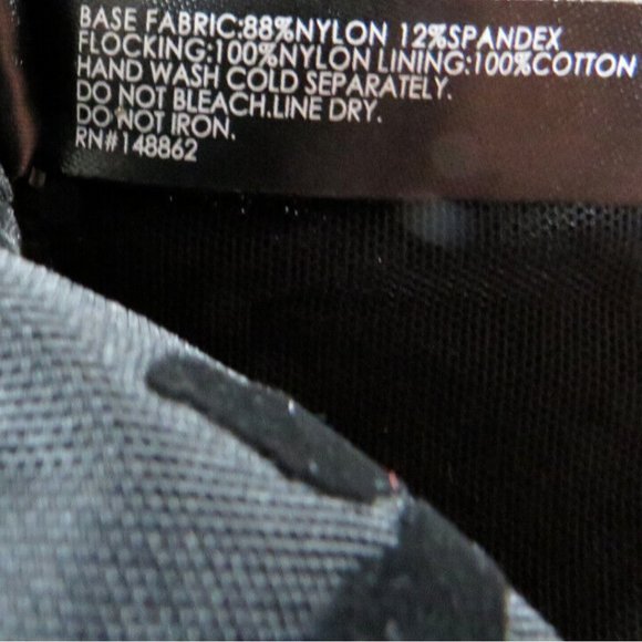 Torrid Black Mesh Floral Velvet Flocked Bodysuit Plus Size 2X - Picture 5 of 7